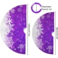 thumbnail image 3 of FMSHPON Purple Christmas Snowflakes Xmas Christmas Tree Skirt Stand Mat for Holiday Party Decoration Indoor Outdoor 48 inches, 3 of 6