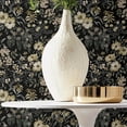 thumbnail image 3 of Roommates Studio Black Pearson Floral Peel and Stick Wallpaper 30.75 Sq. ft, 1 count, 3 of 12
