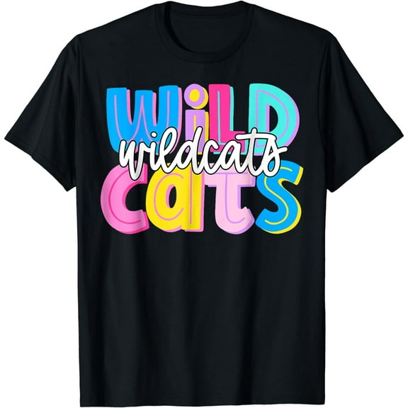 Wildcats Colorful School Spirit T-Shirt