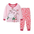 thumbnail image 1 of Ensemble de Pyjamas pour Tout-Petits, Haut à Col Rond avec Motifs de Dessins Animés, Ensemble de Pyjamas de Mode pour Filles, Pyjamas pour Filles 1-2 Ans, 1 of 4