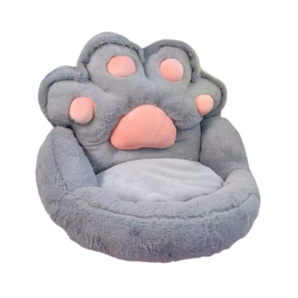 Sofá de 1 plaza, puf para adultos, sillón de lectura de felpa, cojín de suelo Gris