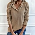thumbnail image 2 of Ashirexll Womens Long Sleeve Tops, Shirts for Women Trendy, Ladies' Fashion Solid Color V-neck Loose and Comfortable Long Sleeve Tops, 2 of 7