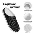 thumbnail image 5 of Fotbe Abstract Black And White Waves Pattern Women's Fuzzy Curly Fur Memory Foam Loafer Slippers Indoor Outdoor Slippers Winter Home Shoes-42/43, 5 of 7