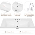 thumbnail image 6 of 30 Inch Blue Bathroom Vanity Solid Wood Frame and MDF with Smooth Sink, 6 of 6