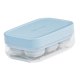 thumbnail image 4 of Bandeja para cubitos de hielo con tapa y recipiente, ahorradora de espacio portátil, máquina de hielo apilable para 6 cuadrículas azul, 4 of 9