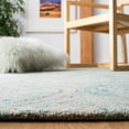 thumbnail image 4 of Safavieh Ikat Kim Geometric Wool Area Rug, Ivory/Sea Blue, 5' x 8', 4 of 11