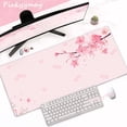 thumbnail image 1 of Pink Cherry Blossoms Mousepad Home Computer Table Large Pc Mouse Pad Art Sakura Keyboard Mause Rug Desk Mat Office Accessories, 1 of 5