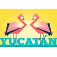 thumbnail image 3 of Yucatan, Flamingos, Vector Geometric (100% Cotton Tea Towel, Decorative Hand Towel, Kitchen and Home), 3 of 3