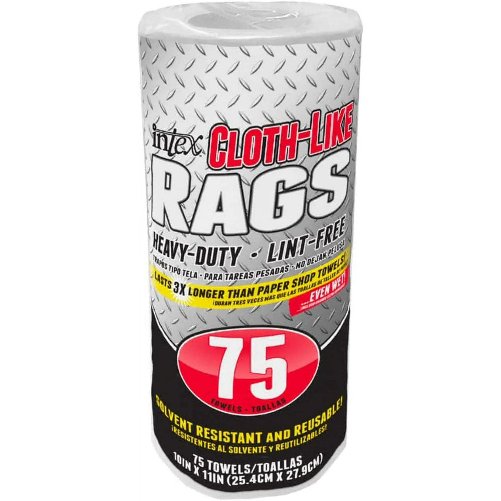 Intex Supply 271711 White Cloth-Like Rags Roll - 75 Count
