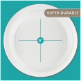 thumbnail image 4 of PLASTICPRO Assiettes Rondes en Plastique de 9 Pouces, Micro-Ondables, Jetables, Blanches, Vaisselle, Lot de 100, 4 of 5