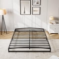 thumbnail image 6 of Profile Metal Bed Frame with Arch Headboard & Footboard, Heavy Duty Platform Base, Noise-Free, No Box Spring Needed, Easy Assembly, Queen, Black-6 inch, 6 of 7