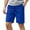Blue, variant on OSOLU Solid Color Mens Twill Casual Cargo Shorts Drawstring Elastic Waist Pockets Classic Work Shorts For Men Daily Relaxed Fit Breathable Bottoms