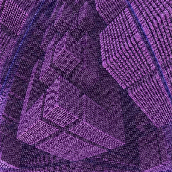Ahgly Company Machine Washable Indoor Square Transitional Dark Orchid Purple Area Rugs, 8' Square