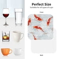 thumbnail image 6 of Lsque Koi Fish Corals,Spring Summer Pattern 4" Drink Coasters Set of 4, PVC Leather Absorbent Coasters, Table Coaster Set Decorative Coffee Cup Coasters Housewarming Gift -Square, 6 of 6