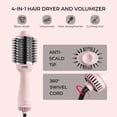 thumbnail image 2 of Cepillo secador de pelo TYMO Volumizer rosa con cuerpo de titanio, 1200 W, 3 velocidades, cerdas de nailon, tecnología iónica, peinados de salón duraderos, cepillo de aire caliente para mujer, diseñad, 2 of 5