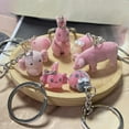 thumbnail image 2 of Porte-clés Escargot Capybara Lapin Rose Moelleux Résine Cochon Papillon 3D Pendentif Sac Porte-Clés Bijou Cadeau, 2 of 4