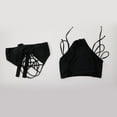 thumbnail image 7 of MEOWCOS Gothic Swimsuits for Women Two-piece Back Cross Straps Bathing Suit with Black Spiderweb Chest Top, S, 7 of 7