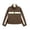 Brown, variant on Womens Cropped Zip Up Jacket Lightweight Color Block Windbreaker Casual Y2K Stand Collar Coats (White XL)