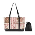 thumbnail image 7 of FORMRS Canvas Laptop Tote Bag for Women with 15.6" Computer Compartments Shoulder Handbag, Pink Candy House, 7 of 7