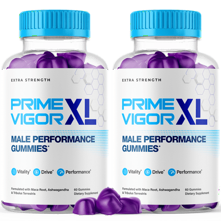 Prime Vigor XL for Men Advanced Formula Supplement with Premium Ingredients 120 Gummies