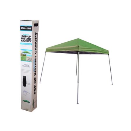 Kole Imports ZW215-3 Forest Slant Foldable Gazebo Tent, Green - Pack of 3