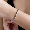 thumbnail image 3 of Garnet Moissanite  925 Sterling Silver Rhodium Plated Bracelet for Women Jewelry Size 6.5" Ct 3.94 Birthday Gifts, 3 of 5