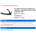 thumbnail image 2 of Front Upper Control Arm and Ball Joint Assembly - Compatible with 2002 - 2005 Dodge Ram 1500 2003 2004, 2 of 2
