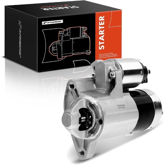 A-Premium Starter Motor Compatible with Jeep Liberty 2003 2004 2005, V6 3.7L, 12V 1.2KW 10 Teeth Clockwise, Replace# 56041641AF, 56041641AG, M1T86884