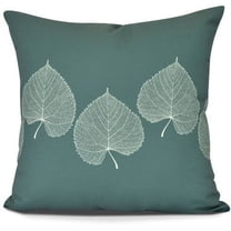 16" x 16" Simply Daisy Leaf Print Fall Polyester Indoor/Outdoor Pillow, Green Qty 1