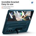 thumbnail image 7 of MonsDirect for 7.6 inch Samsung Galaxy Z Fold 4 5G 2022 Case, Anti-Fall Shockproof Hard PC Back Shell with Kickstand, Shell Membrane Integrated & Soft TPU Retractable Hinge for Galaxy Z Fold 4, Green, 7 of 7