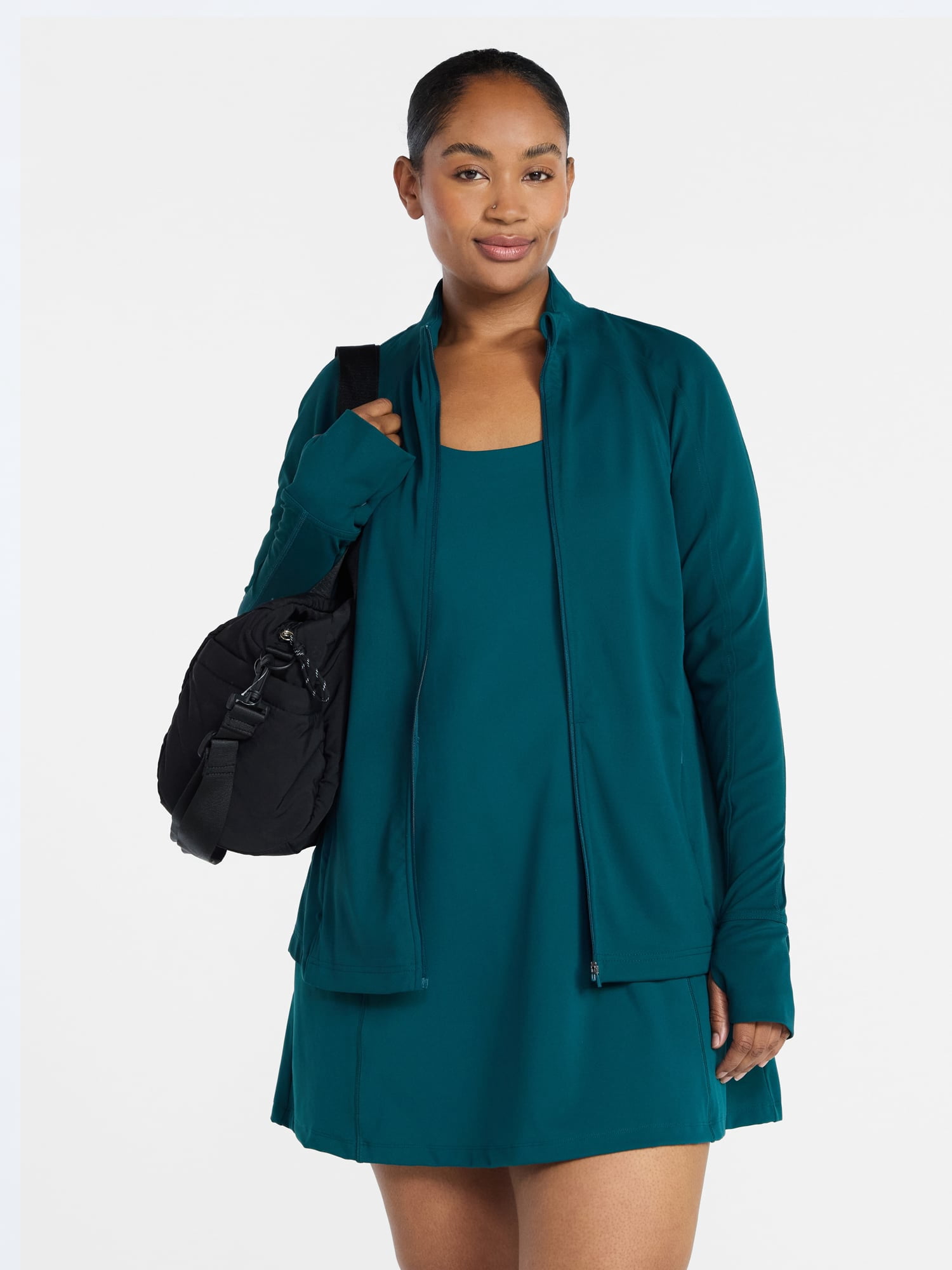 Avia Women's and Women's Plus SoftSculpt Zip Up Active Jacket, Sizes XS-4X