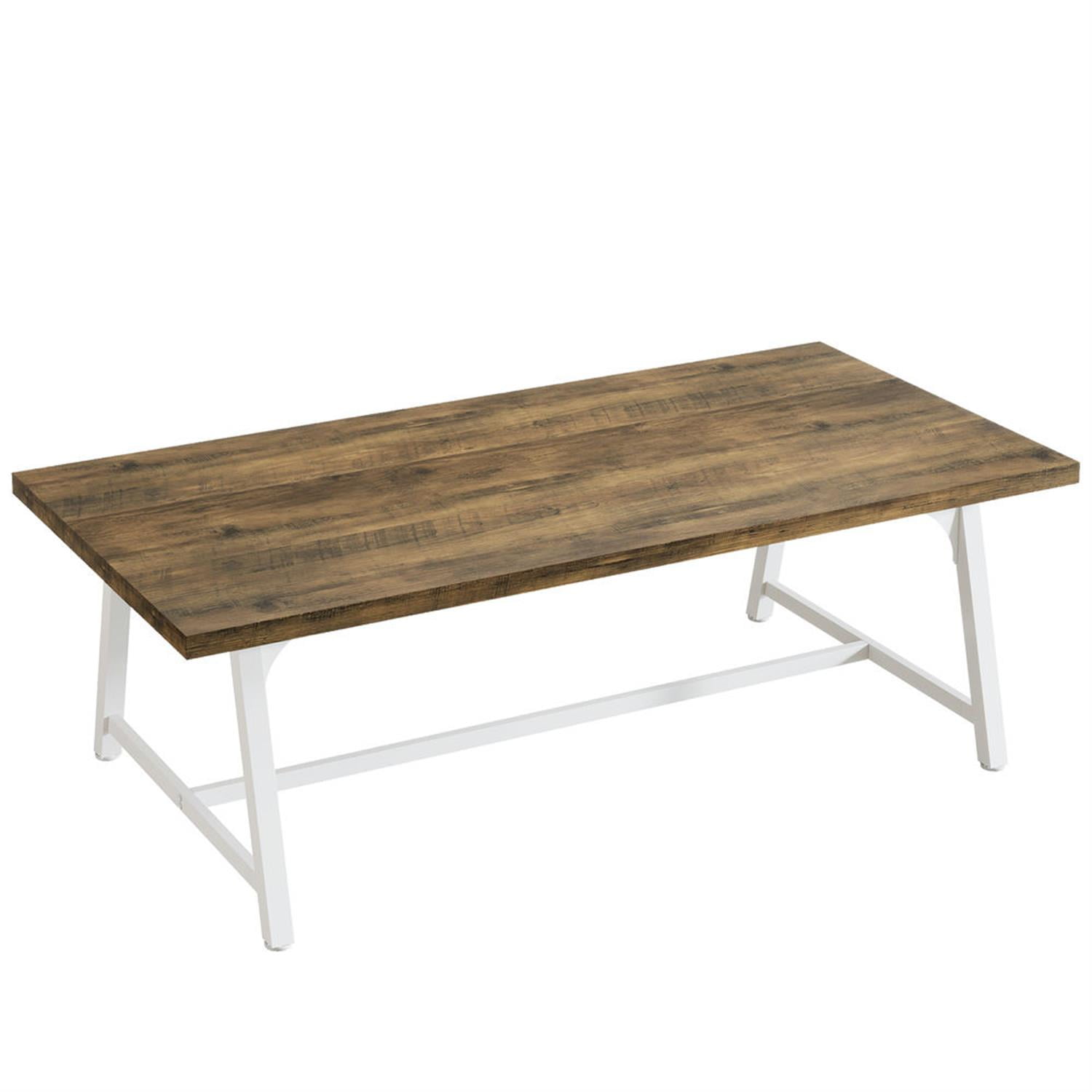 Demi Bonn 70" Executive Computer Desk with Metal Frame, Modern Duty Study Writing Gaming Table for Home Office, Rectangle Conference Table, Gray