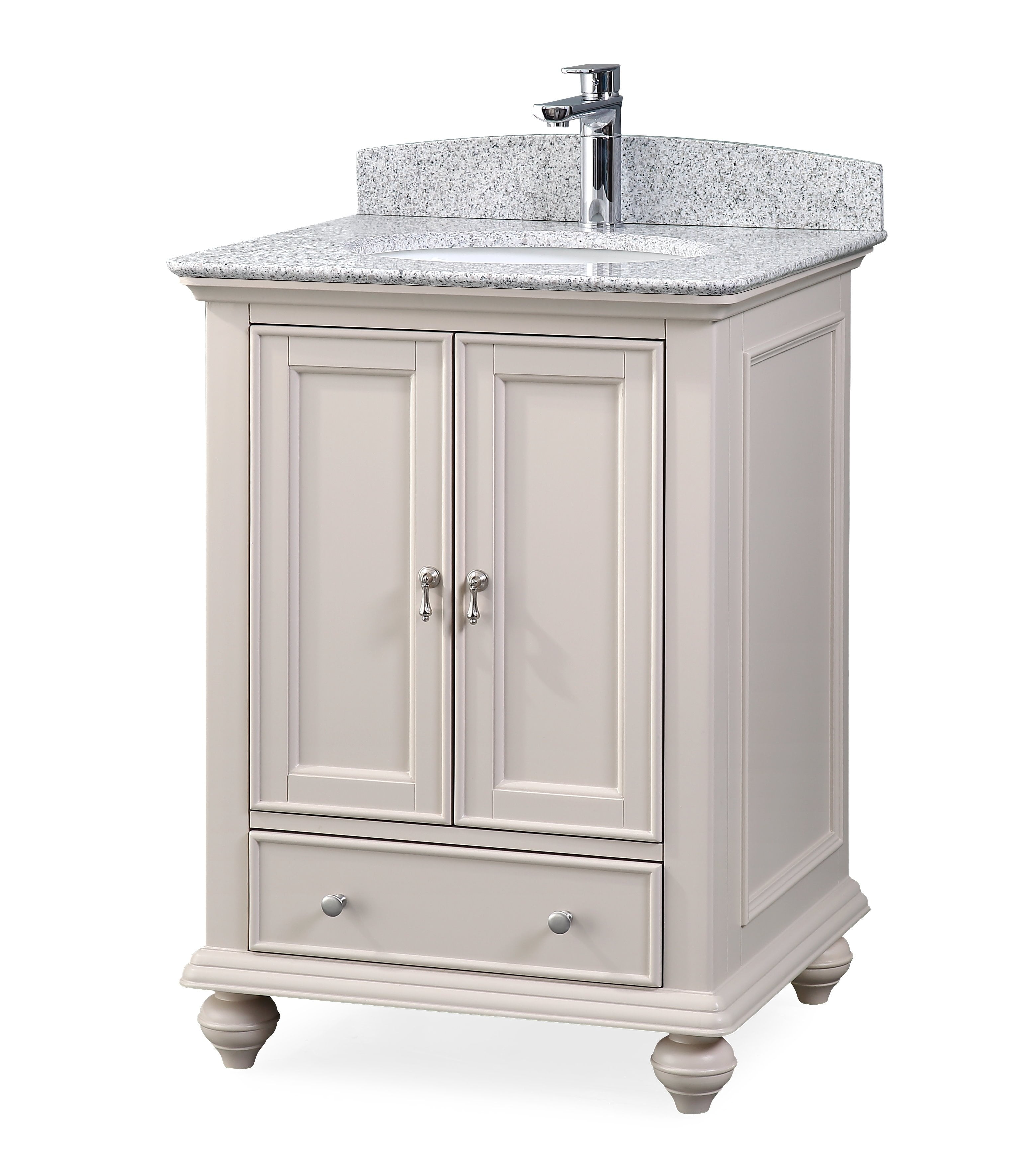 25" Tennant Brand Gillian Narrow Small Modern Taupe Bathroom Vanity ZK