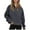 Grey, variant on Oversized Sweaters for Women Women Half Zip Cropped Hoodies Fleece Quarter Zip Up Pullover Sweatshirts Winter Clothes 2025 Outfits Sweater Coat