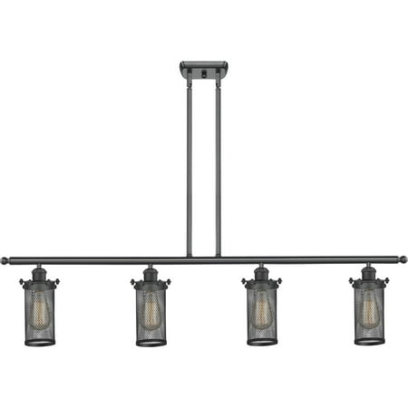

Matte Black Tone Island Lighting 48 Wide Steel/Cast Brass Medium Base 4 Light Fixture