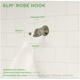 thumbnail image 2 of Elm Wall-Mounted Double Robe Hook in Satin Nickel, 2 of 7