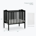 thumbnail image 4 of Dream On Me 2-in-1 Lightweight Folding Portable Crib, Black, 4 of 12