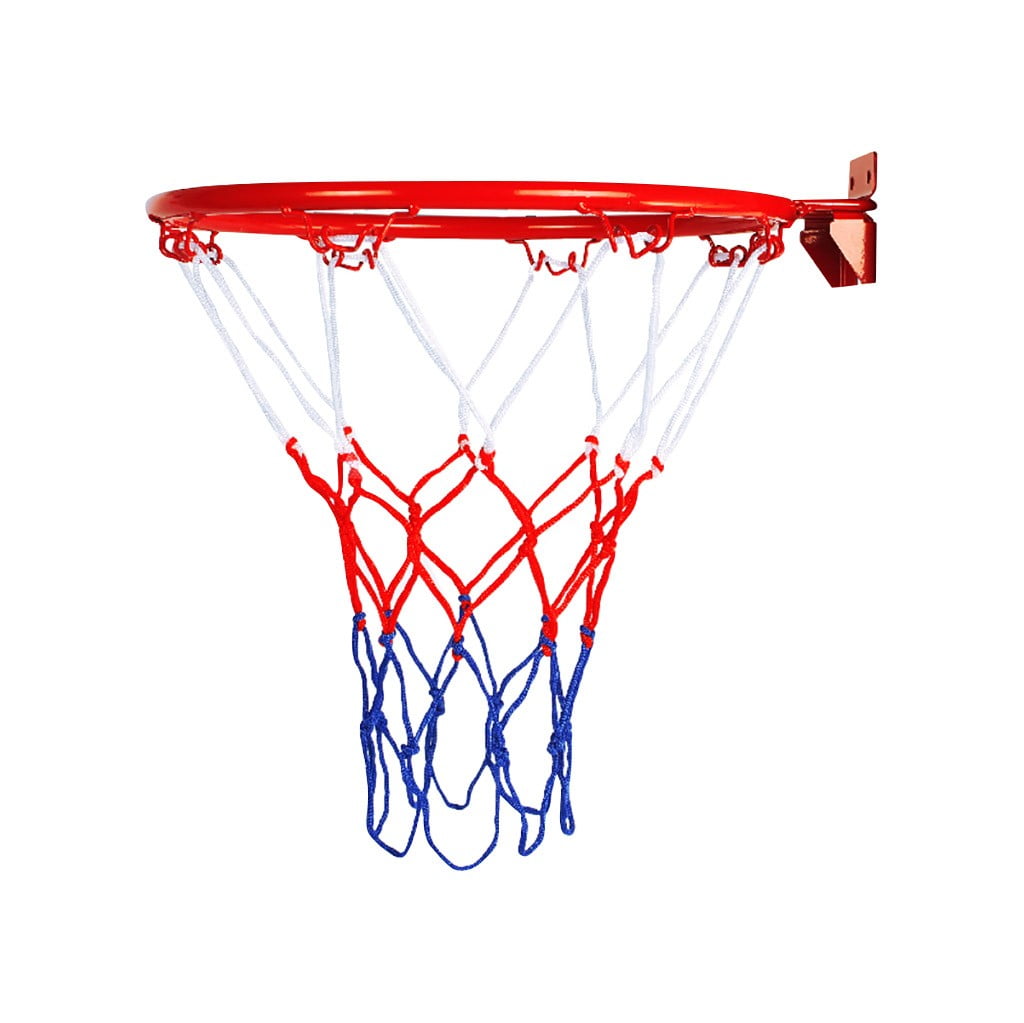 Strong and Durable Heavy Duty Wall Mounted Hanging Basketball Goal Hoop Rim Net for Indoor Outdoor Basketball Hoop Red/White/Blue Tbest Basketball Hoop Net Netting Basketball Net