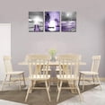 thumbnail image 5 of wall decorations for living room 3 Piece framed canvas wall art bathroom artwork for wall painting office bedroom wall decor Black and white ocean purple Landscape modern family Posters home decor, 5 of 6