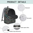 thumbnail image 5 of Bright Colorful Floral Backpack – Aesthetic Watercolor Flower Pattern, Large Capacity Canvas Bookbag with Comfortable Straps for Daily Use, 5 of 5