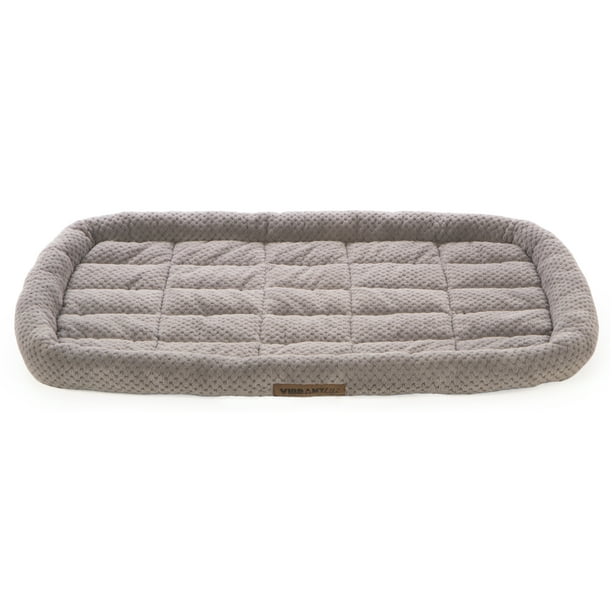 Vibrant Life Soft Crate Mat Pet Bed, Large, Gray, 36"