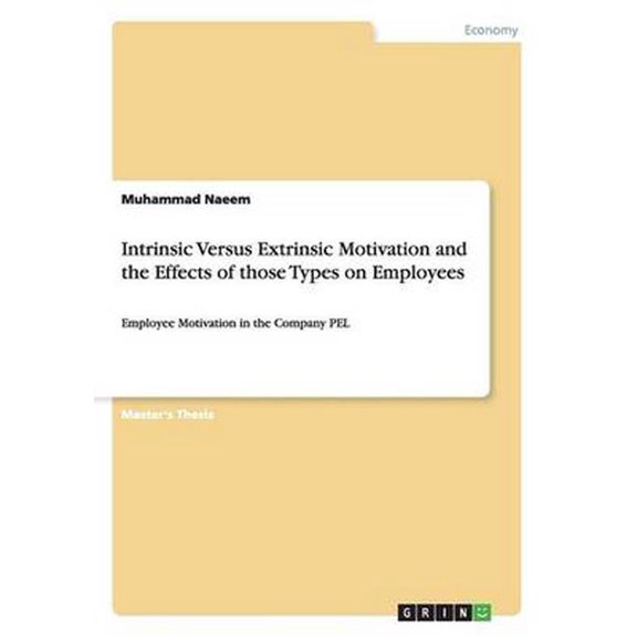 Intrinsic Versus Extrinsic Motivation and the Effects of those Types on Employees : Employee Motivation in the Company PEL (Paperback)