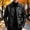 Black, variant on Mens Faux Leather Moto Jacket Lightweight Zip Up Slim Fit Motorcycle Biker Coat Big and Tall Casual Outerwear