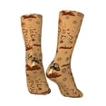 thumbnail image 3 of Goofa Brown Mushrooms Printed Men's Crew Socks, Soft Durable Breathable Moisture-Wicking with Odor Control Cotton socks, 3 of 9
