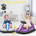 thumbnail image 2 of 6V Kids Electric Bumper Car, 360° Spin Ride-On with Music, Horn, Seat Belt, Anti-Collision Strip, for Boys & Girls Ages 1-4, 2 of 7