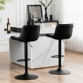 thumbnail image 4 of Kidol & Shellder Black Bar Stools Set of 2 Modern Kitchen Island Barstool, 4 of 5