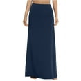 thumbnail image 3 of Sweet Hearts Maxi Skirt for Women- Foldover High Waist Long Flare A-Line Skirt Maxi Dress XS-XL Made in USA (BlackNavy, Medium), 3 of 6