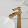 thumbnail image 4 of Waterfall Single Hole Single Handle Bathroom Vessel Sink Faucet with Pop-up Drain Assembly in Antique Brass, 4 of 12