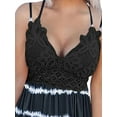thumbnail image 3 of DYMADE Women Lace Panel Printed V-neck Adjustable Strap Vest, 3 of 4