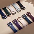 thumbnail image 5 of BANDOVA Silicone Sport Band Compatible with Apple Watch 44/45/46/49/42mm(Series 3/2/1), Waterproof Strap with Classic Buckle for Women Men, PinkSand, 5 of 7